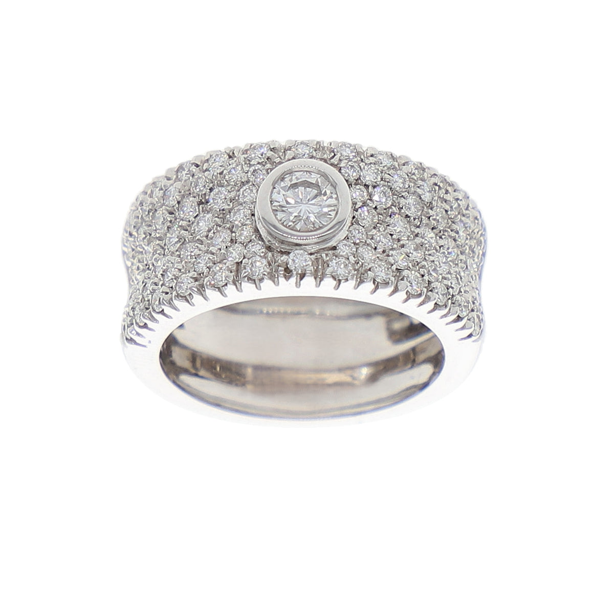 Anillo Oro Blanco y Brillantes AN-10123