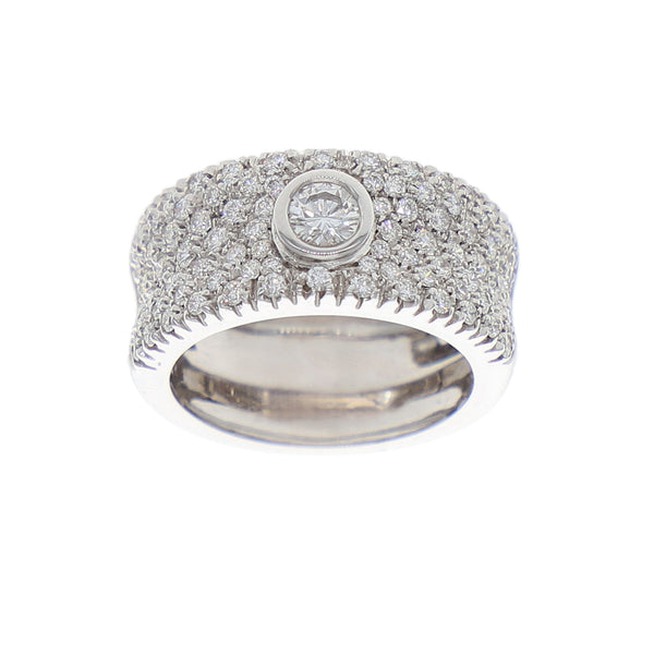 Anillo Oro Blanco y Brillantes AN-10123