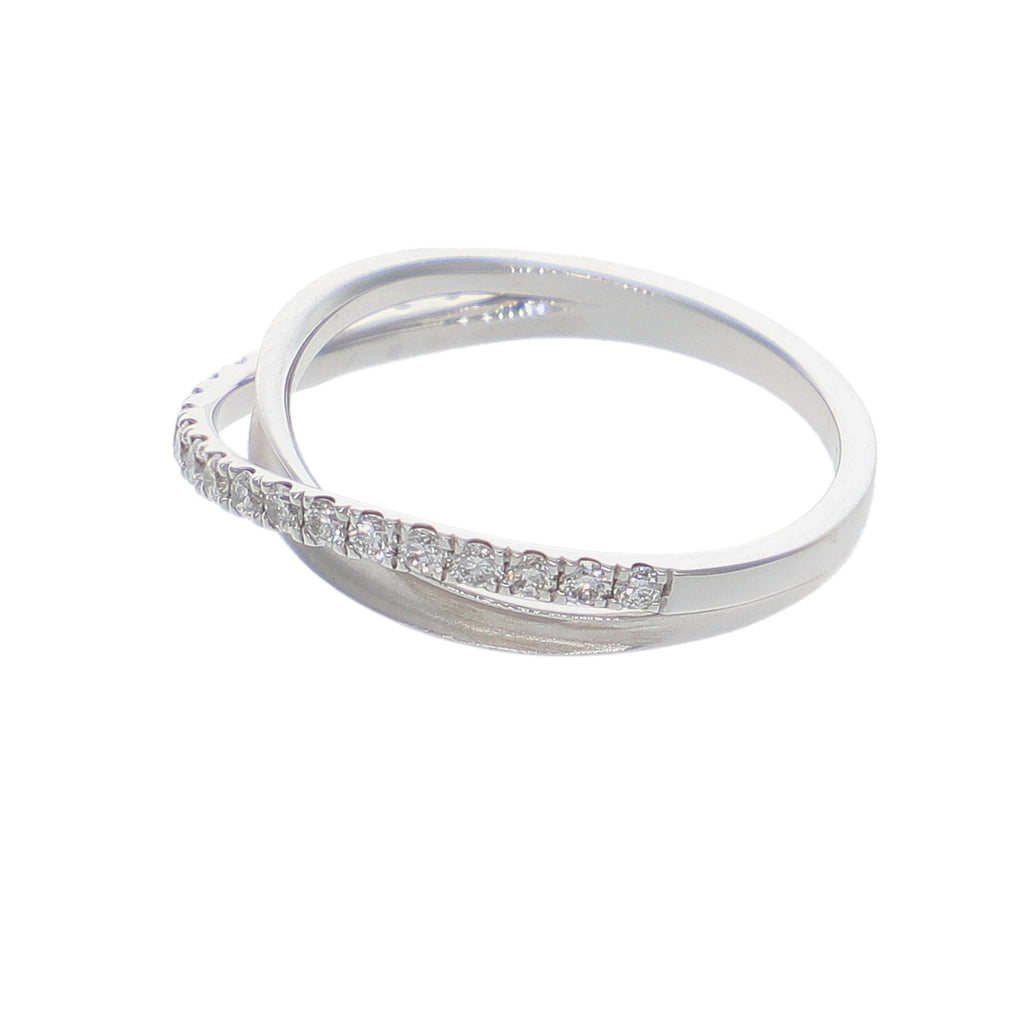 Anillo Oro Blanco y Brillantes AN-10403