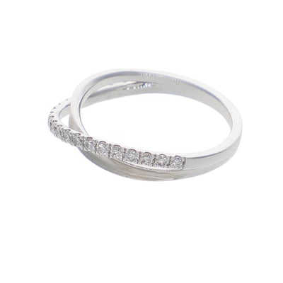 Anillo Oro Blanco y Brillantes AN-10403