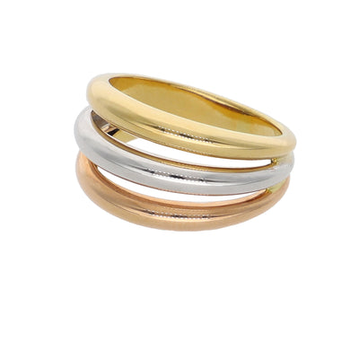 Anillo Oro Amarillo, Blanco y Rosa AN-13244