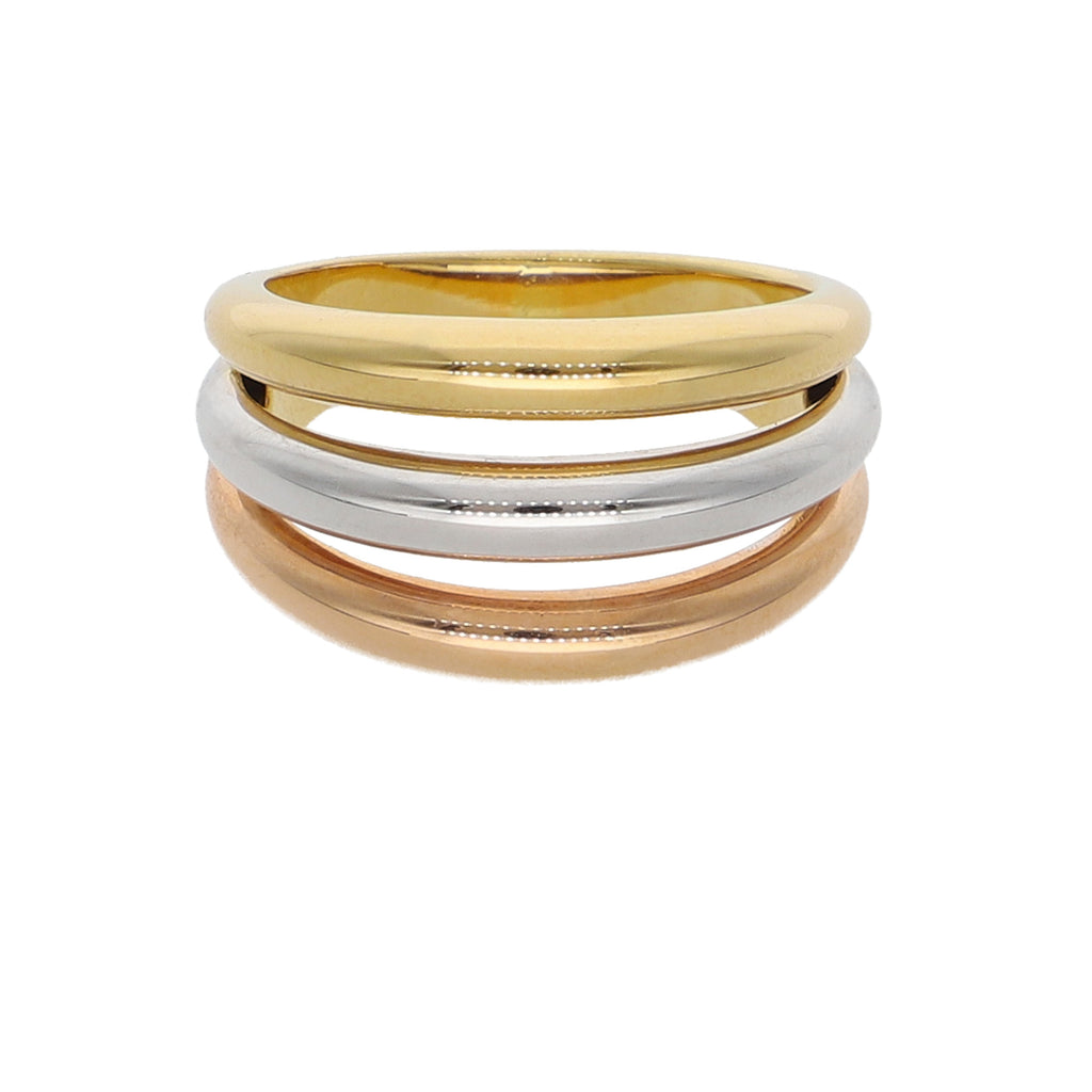Anillo Oro Amarillo, Blanco y Rosa AN-13244