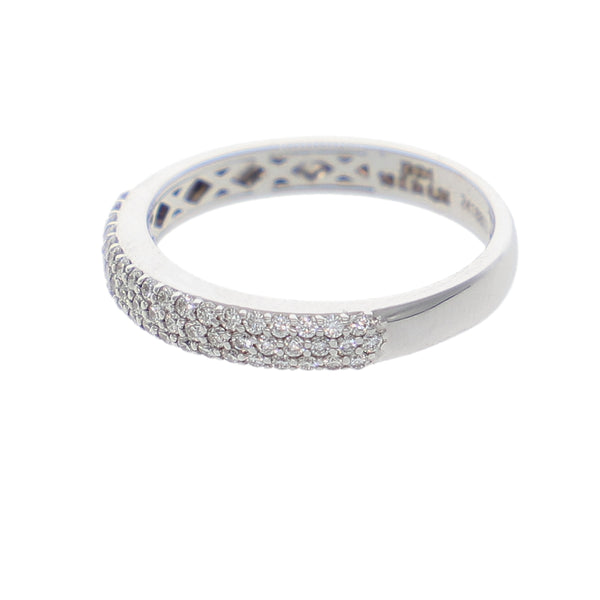 Anillo Oro Blanco y Brillantes Pavé AN13343