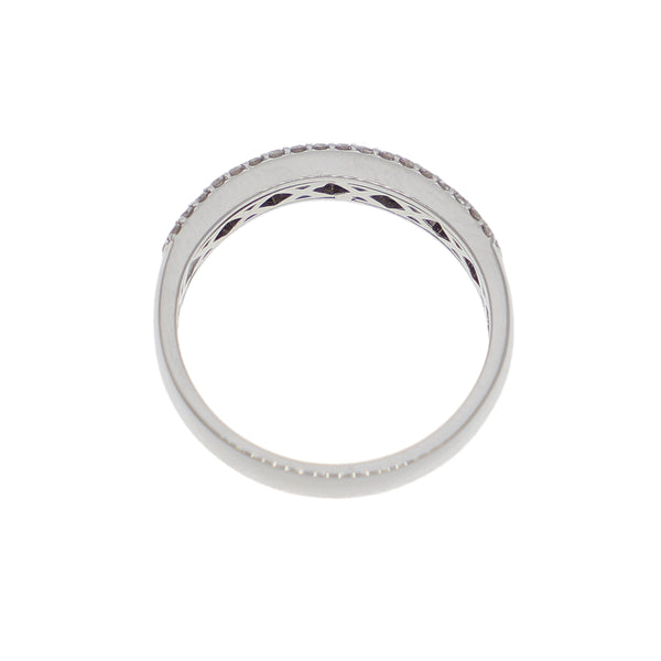 Anillo Oro Blanco y Brillantes Pavé AN13343