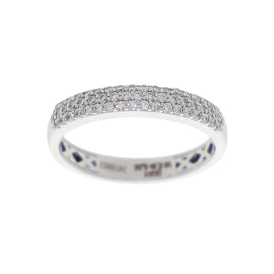 Anillo Oro Blanco y Brillantes Pavé AN13343