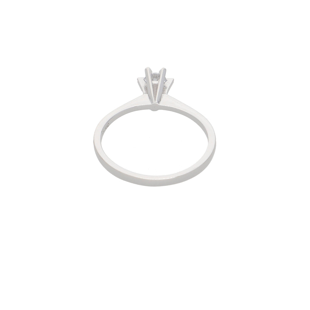 Anillo Oro Blanco y Circón Solitario AN-13680