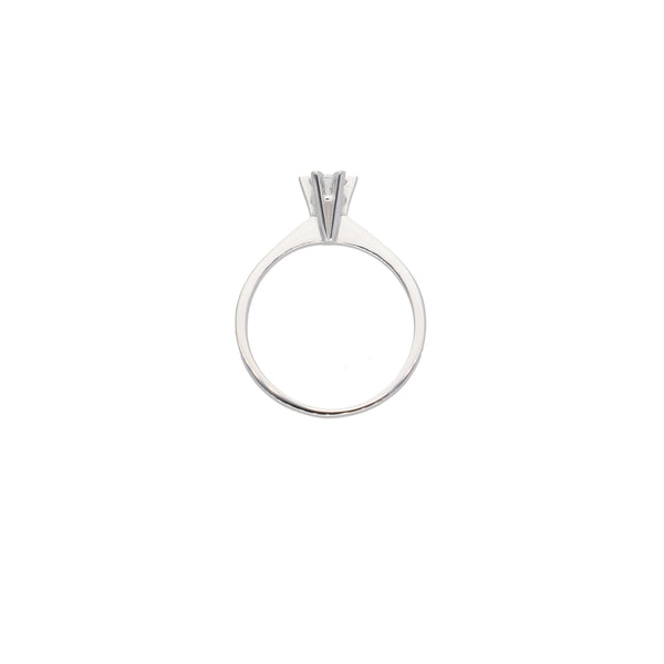 Anillo Oro Blanco y Circón Solitario AN-13680
