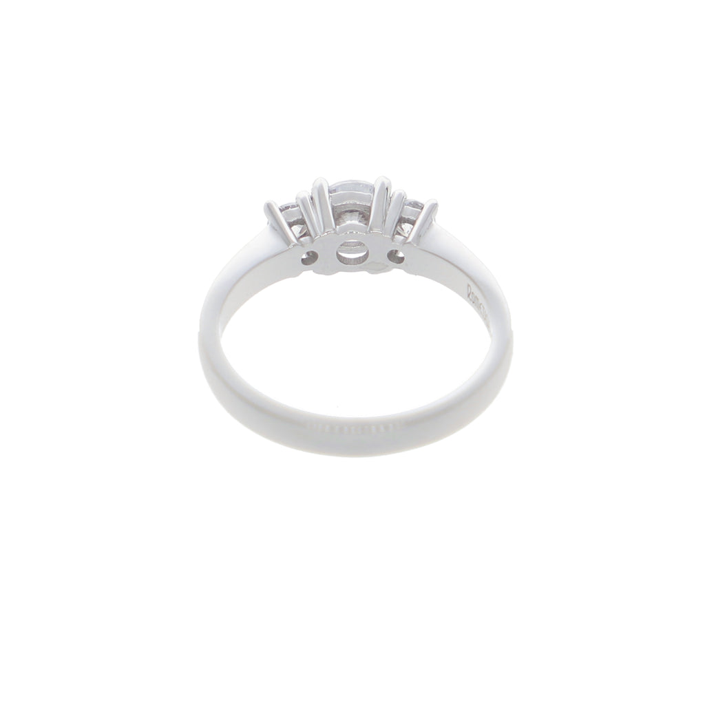 Anillo Oro Blanco y Circones Tricillo AN-14411