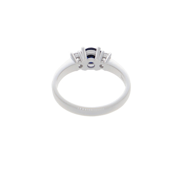 Anillo Oro Blanco y Circones Tricillo AN-13693