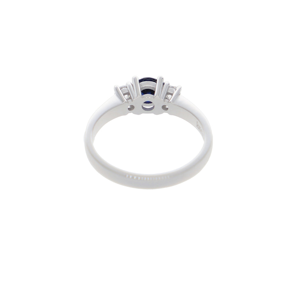 Anillo Oro Blanco y Circones Tricillo AN-13693