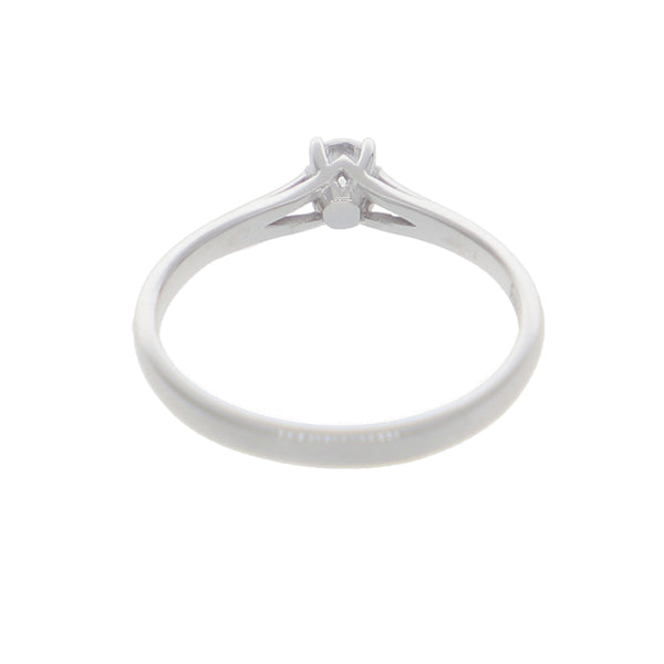 Anillo Oro Blanco y Circones Solitario AN-14414