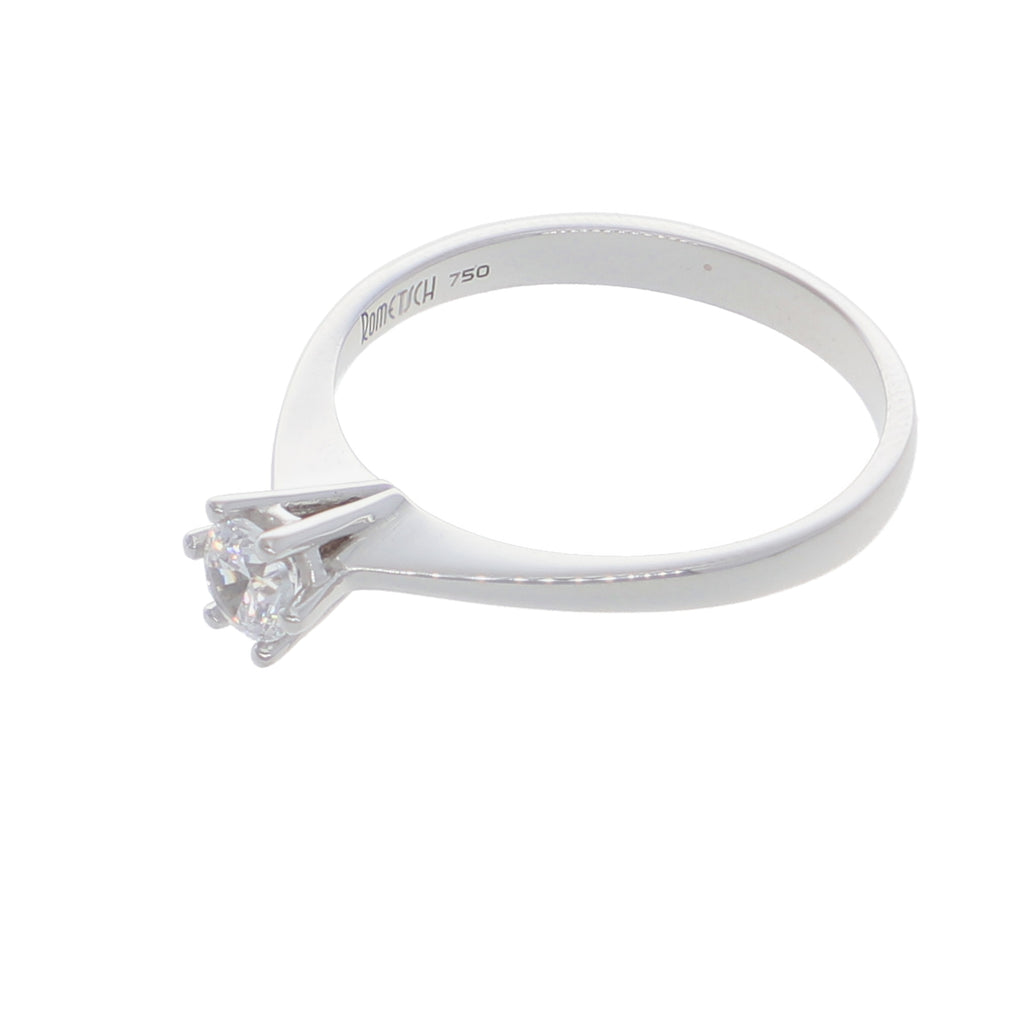 Anillo Oro Blanco y Circón Solitario AN-13713