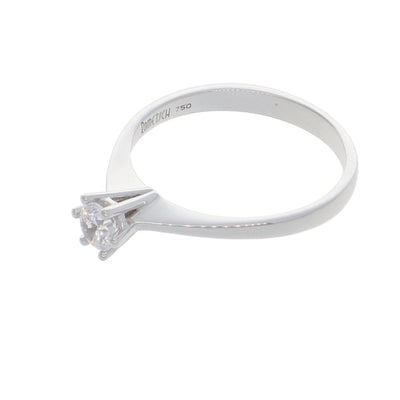 Anillo Oro Blanco y Circón Solitario AN-13713