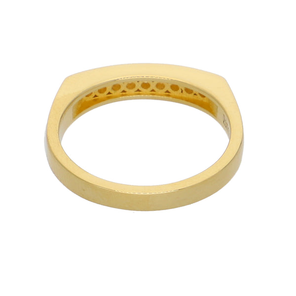 Anillo Oro Amarillo y Circones Medio Cintillo AN-13721