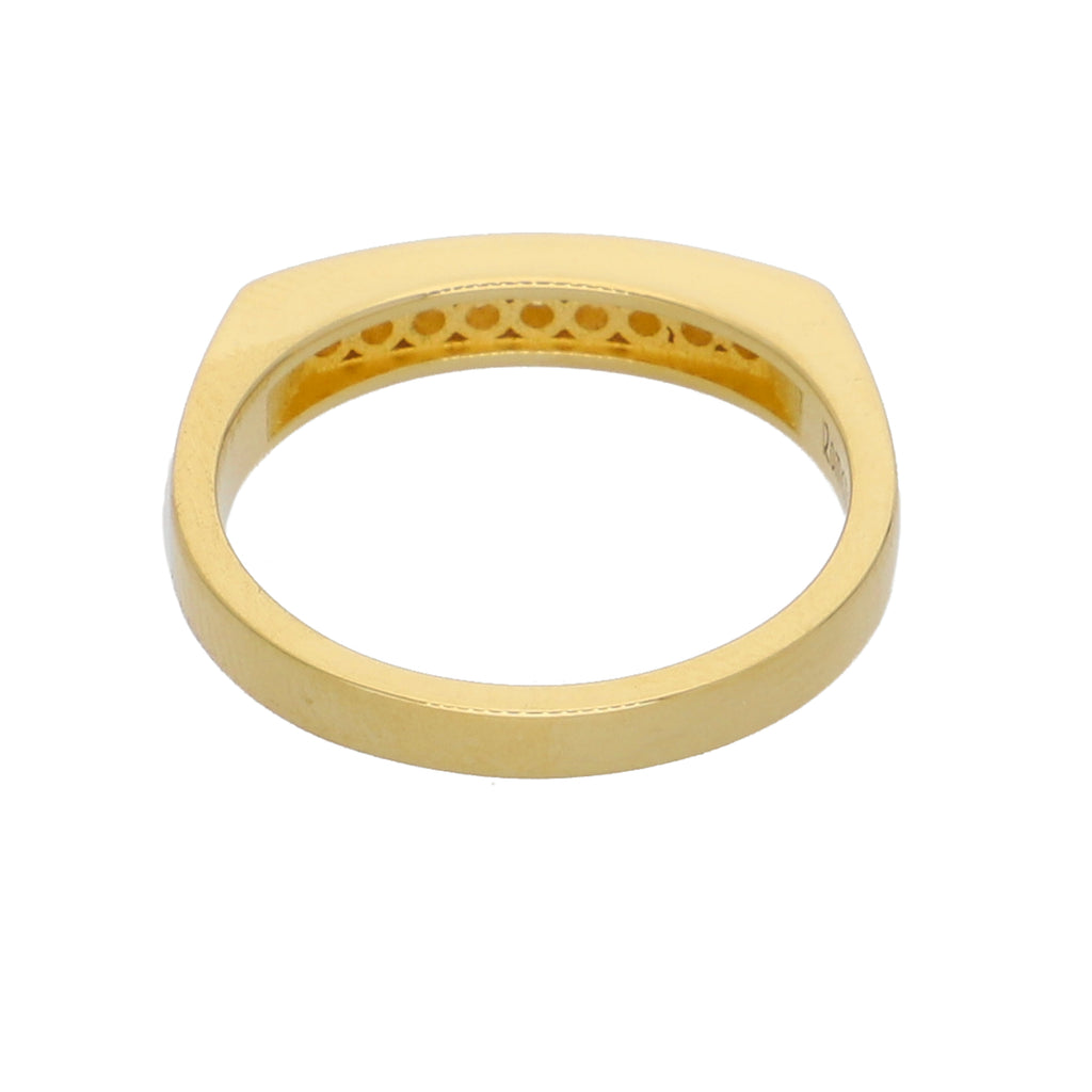 Anillo Oro Amarillo y Circones Medio Cintillo AN-13721