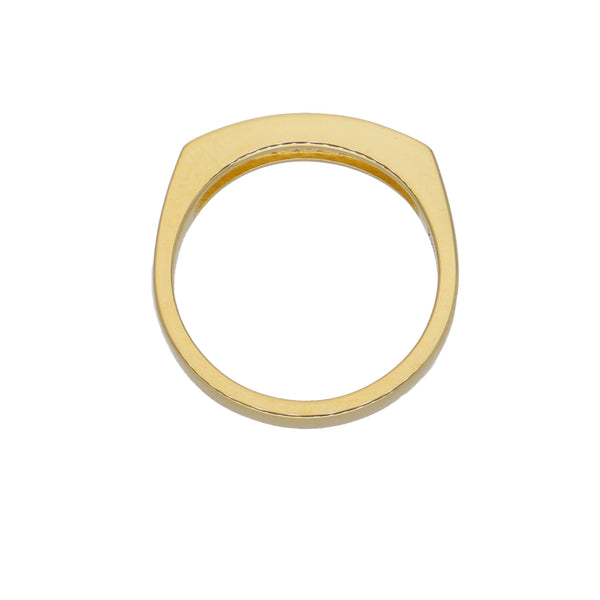 Anillo Oro Amarillo y Circones Medio Cintillo AN-13721
