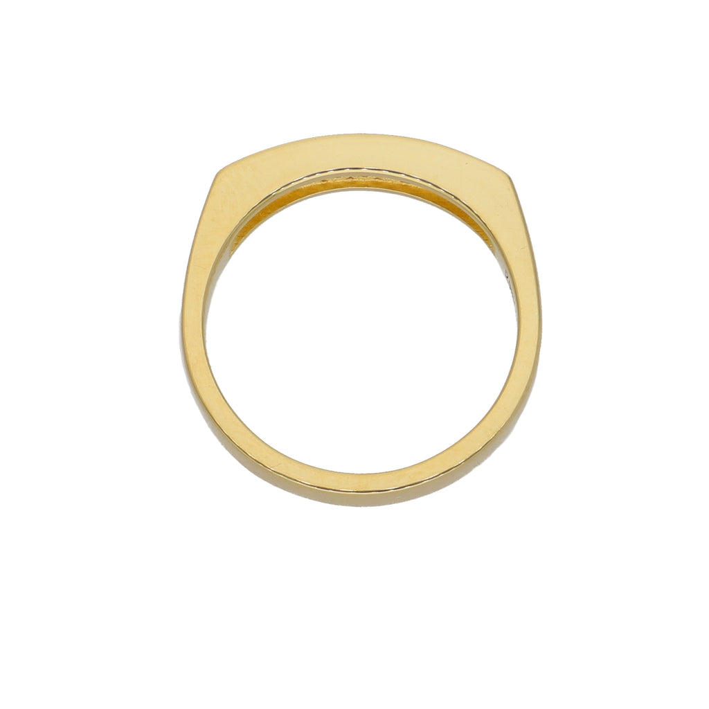 Anillo Oro Amarillo y Circones Medio Cintillo AN-13721