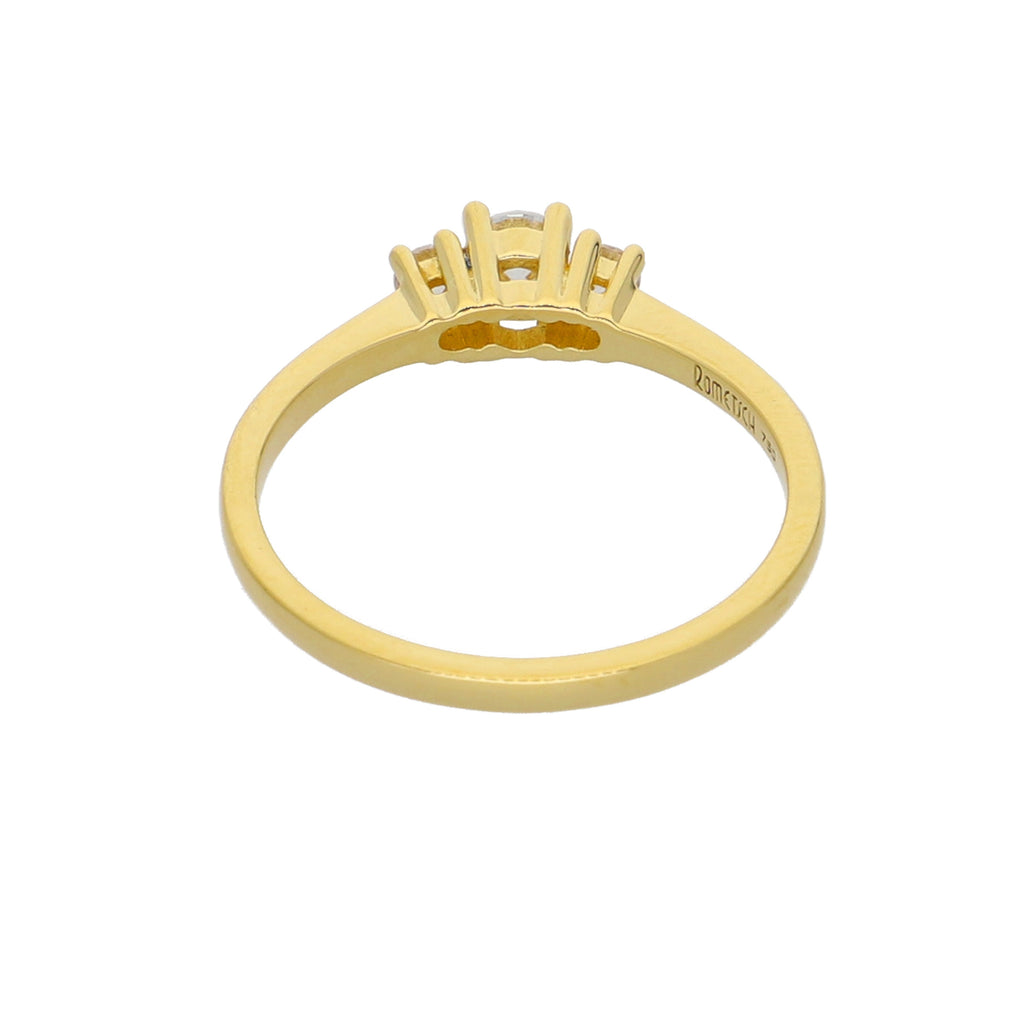 Anillo Oro Amarillo y Circones AN-13726