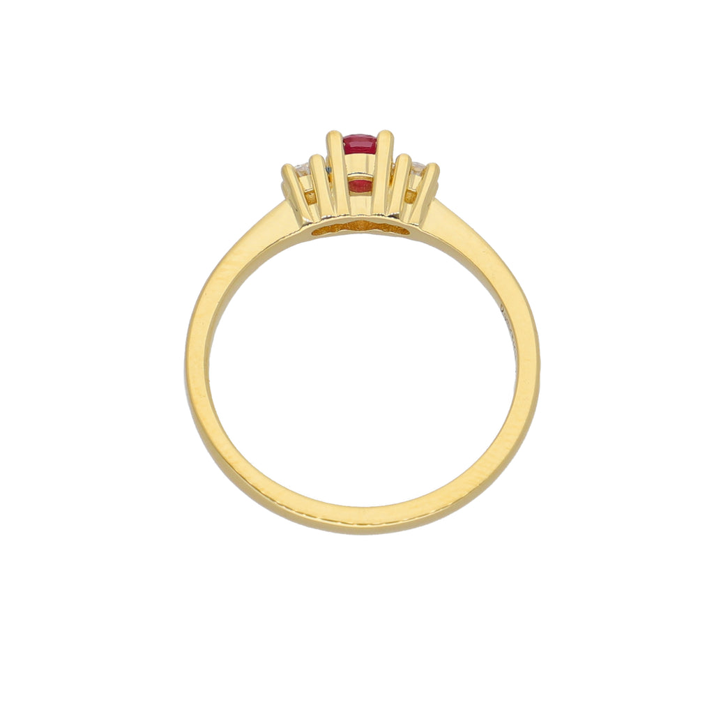 Anillo Oro Amarillo y Circones AN-13727