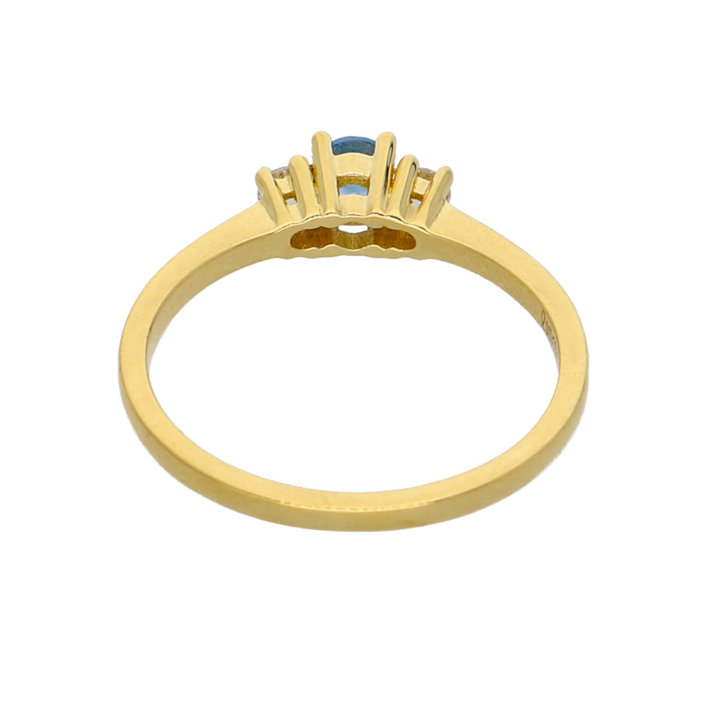 Anillo Oro Amarillo y Circones AN-13728