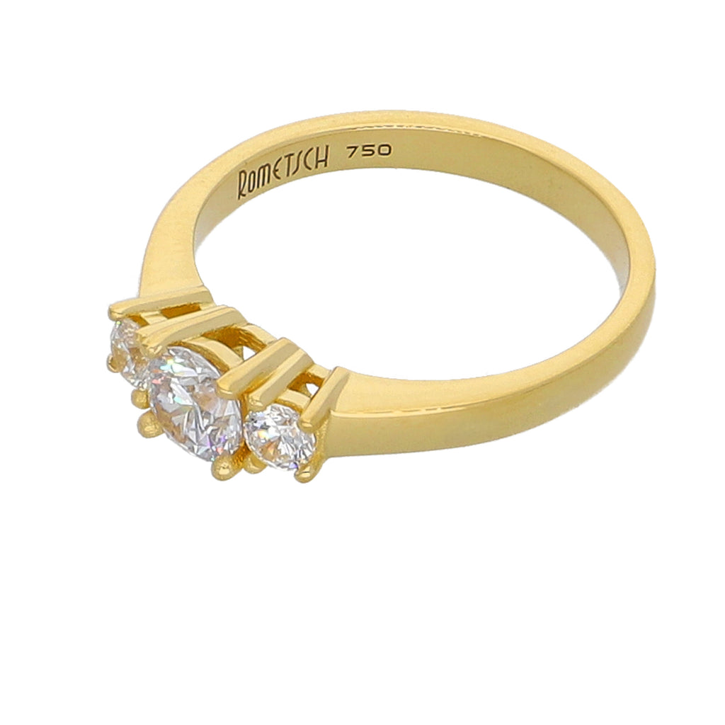 Anillo Oro Amarillo y Circones AN-13729
