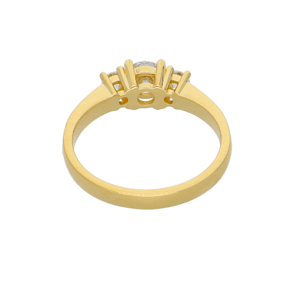 Anillo Oro Amarillo y Circones AN-13729