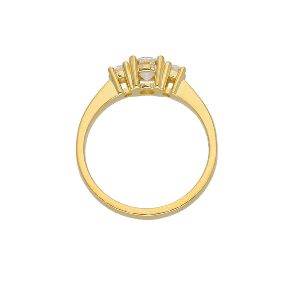 Anillo Oro Amarillo y Circones AN-13729