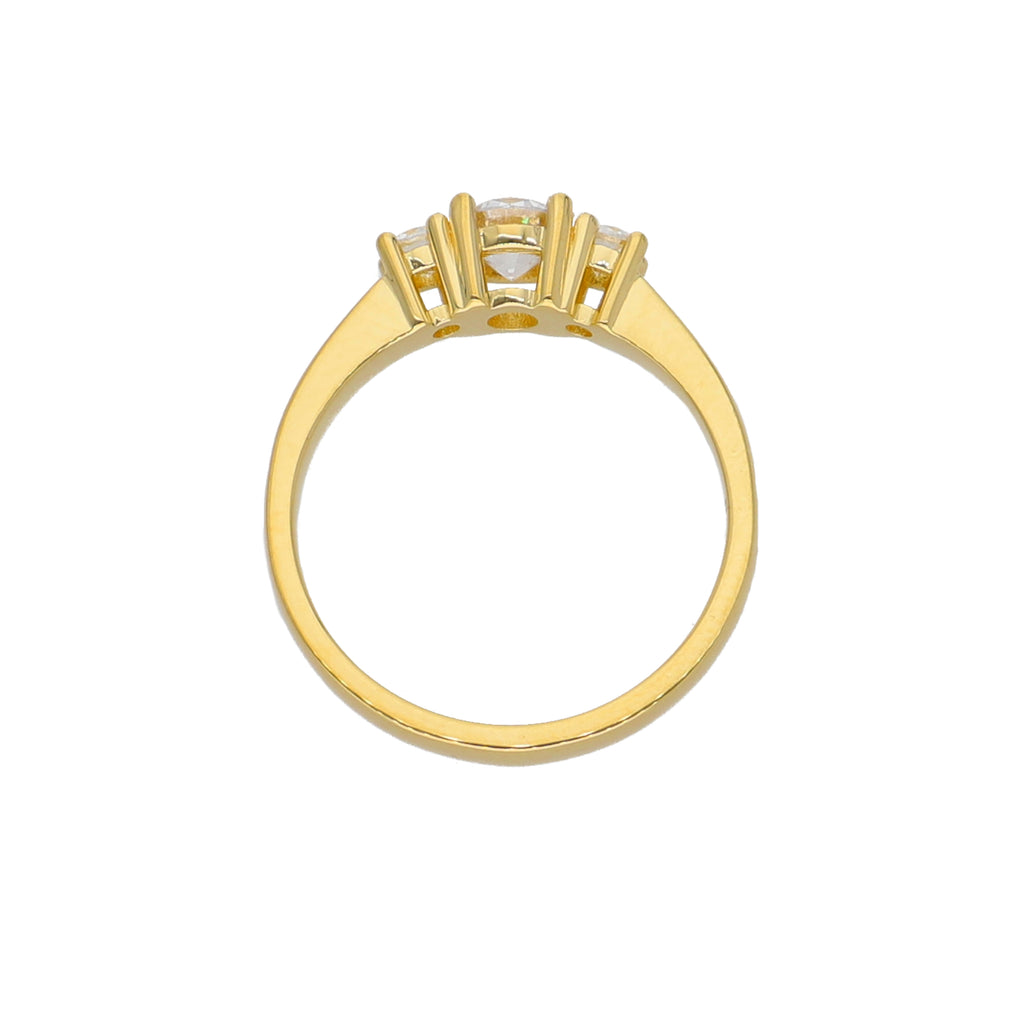 Anillo Oro Amarillo y Circones AN-13729