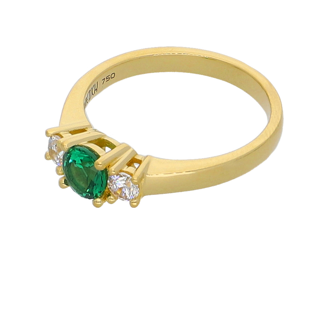 Anillo Oro Amarillo y Circones AN-13730