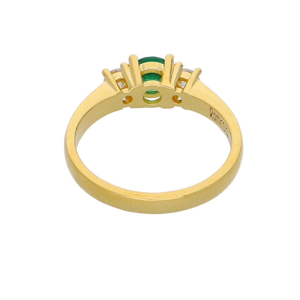 Anillo Oro Amarillo y Circones AN-13730