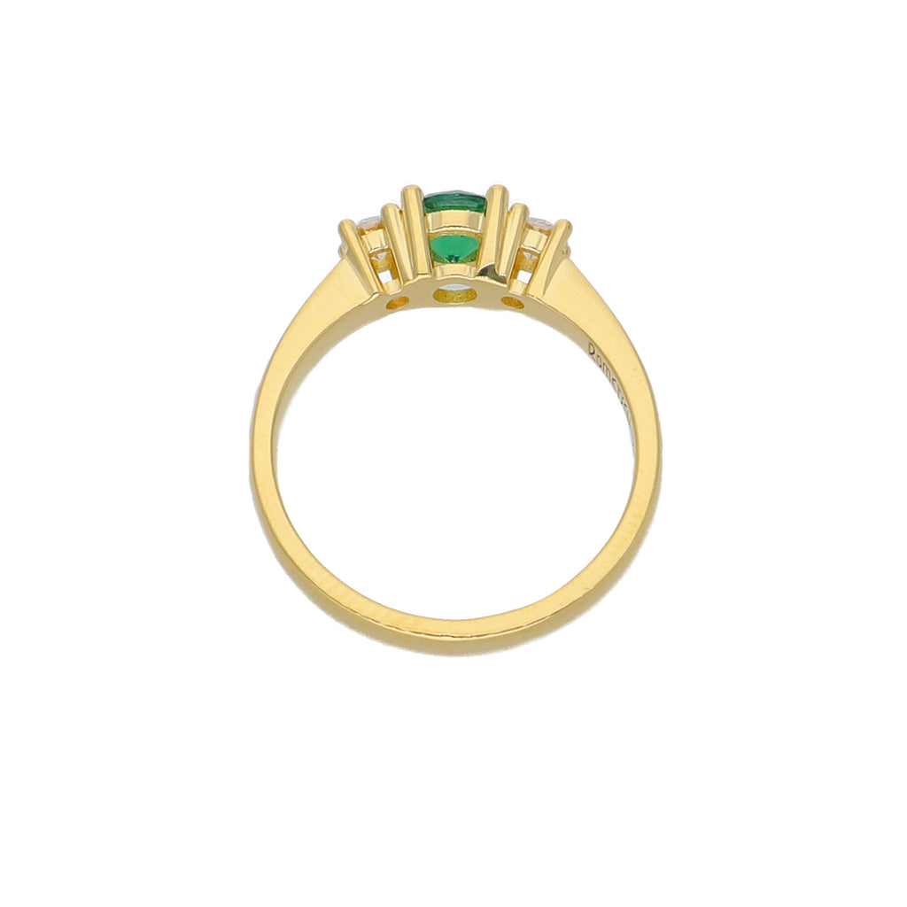 Anillo Oro Amarillo y Circones AN-13730