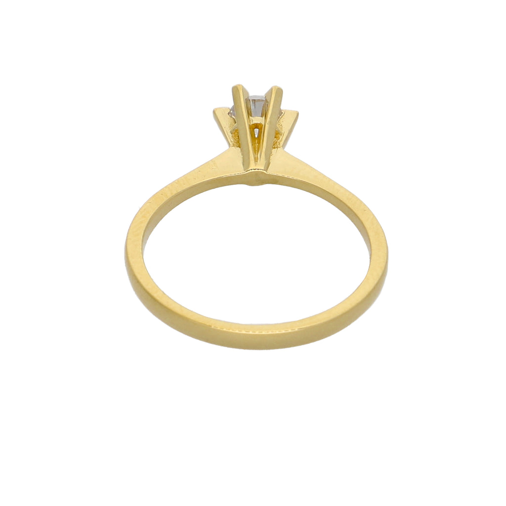 Anillo Oro Amarillo y Circón Solitario AN-13736
