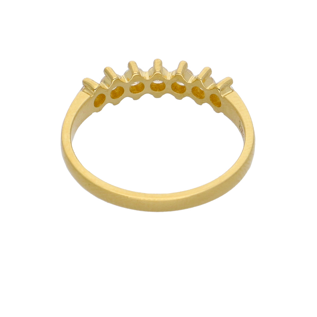 Anillo Oro Amarillo y Circones Medio Cintillo AN-13738