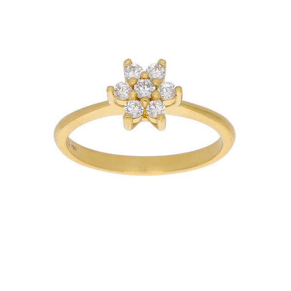 Anillo Oro Amarillo y Circones Rosetta AN-13741