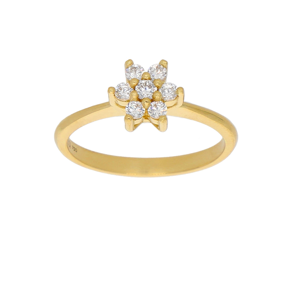 Anillo Oro Amarillo y Circones Rosetta AN-13741