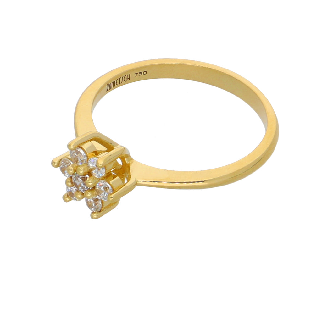 Anillo Oro Amarillo y Circones Rosetta AN-13741