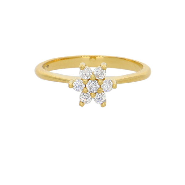 Anillo Oro Amarillo y Circones Rosetta AN-13741