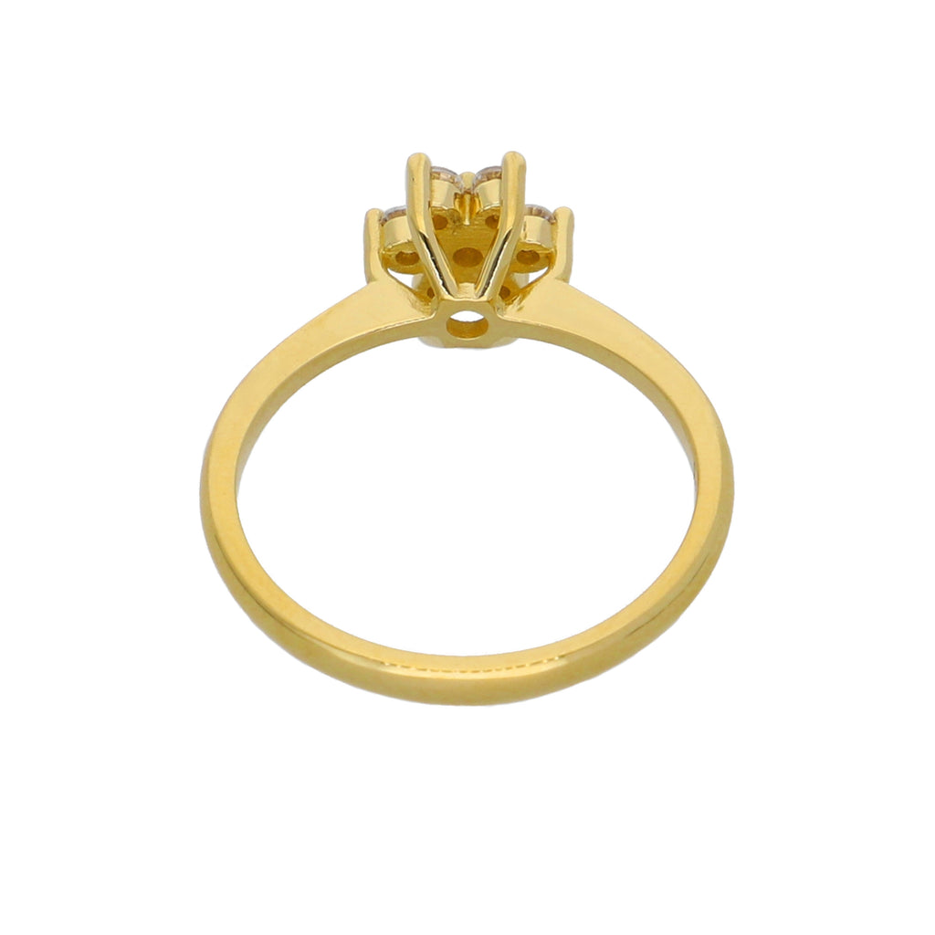 Anillo Oro Amarillo y Circones Rosetta AN-13741