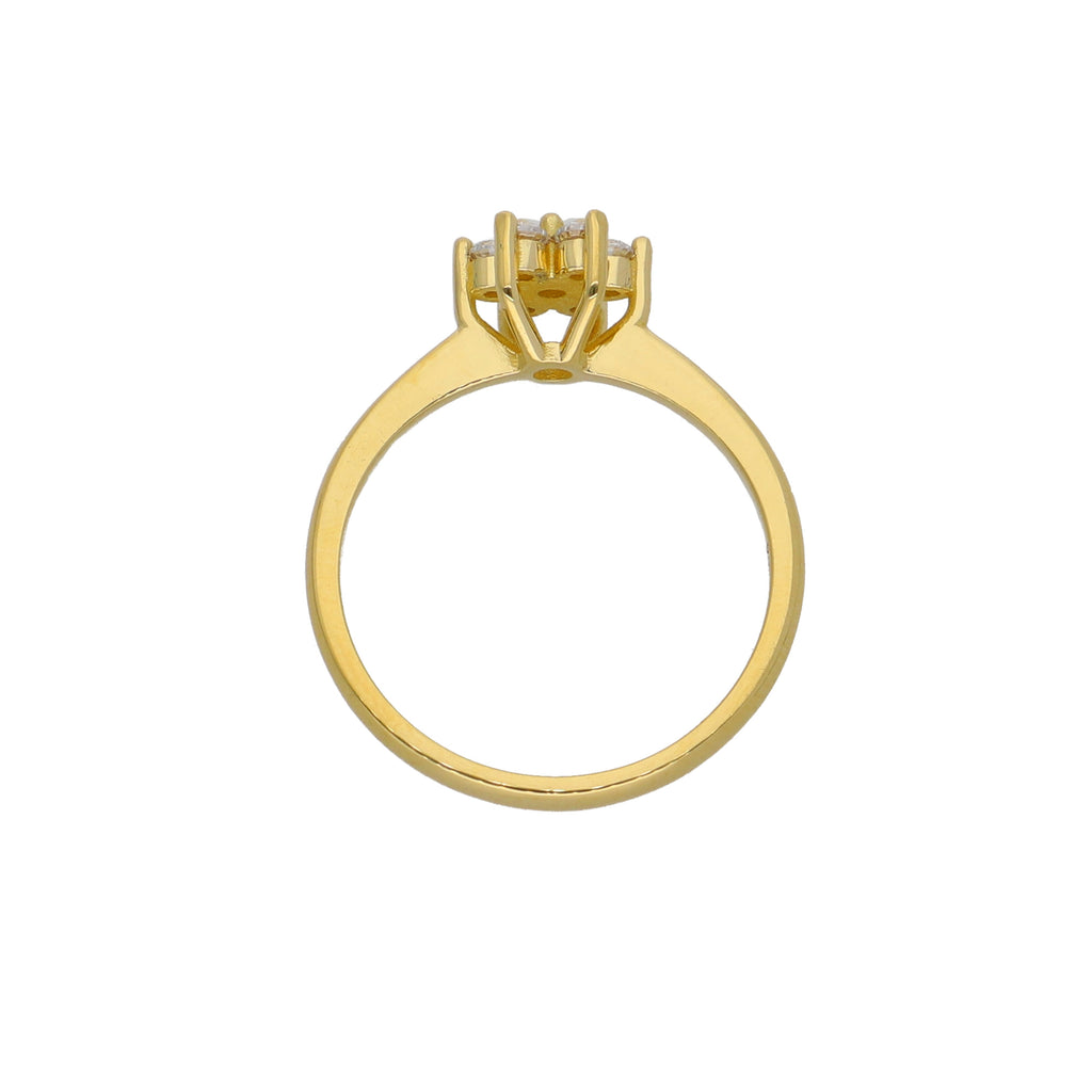 Anillo Oro Amarillo y Circones Rosetta AN-13741