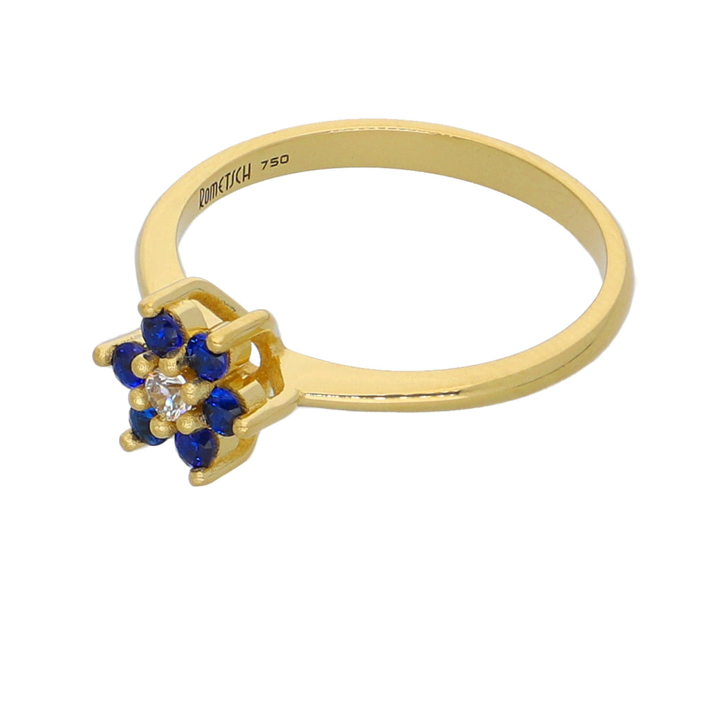 Anillo Oro Amarillo y Circones Rosetta AN-13742