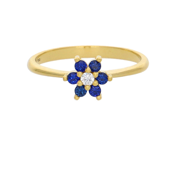 Anillo Oro Amarillo y Circones Rosetta AN-13742