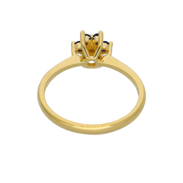 Anillo Oro Amarillo y Circones Rosetta AN-13742