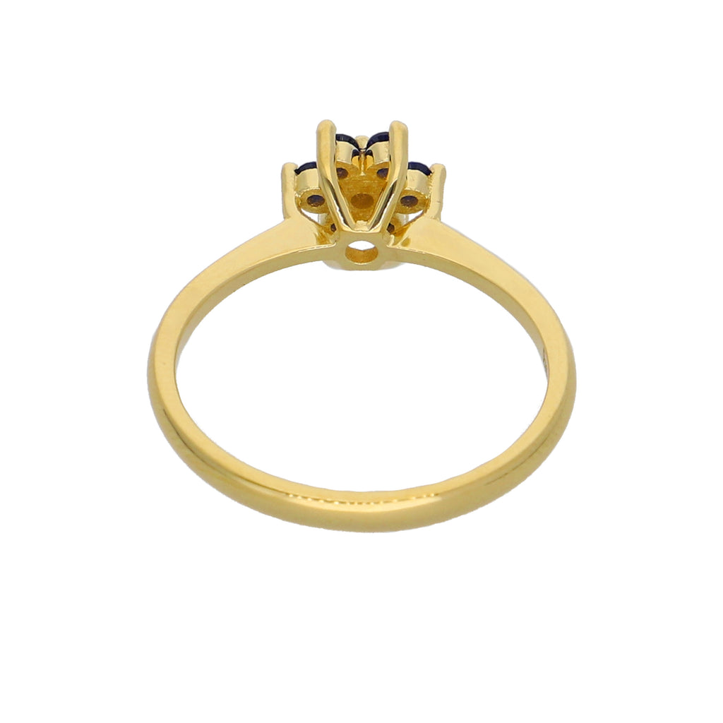 Anillo Oro Amarillo y Circones Rosetta AN-13742