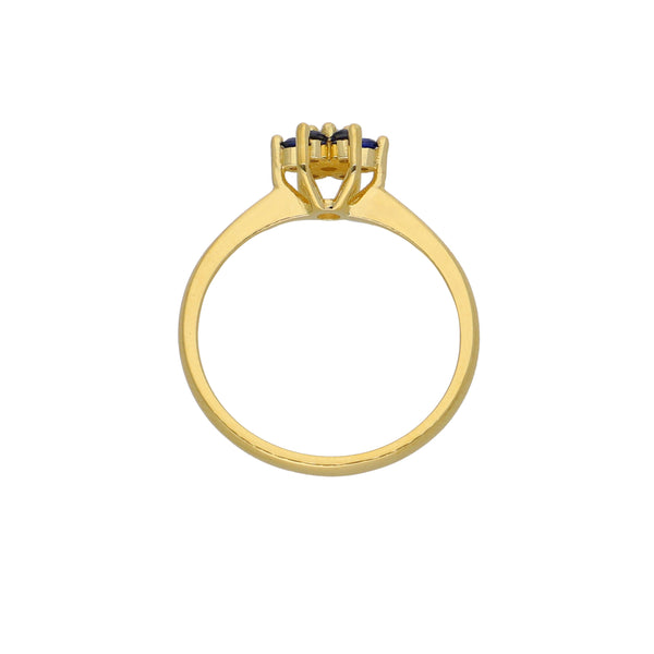 Anillo Oro Amarillo y Circones Rosetta AN-13742