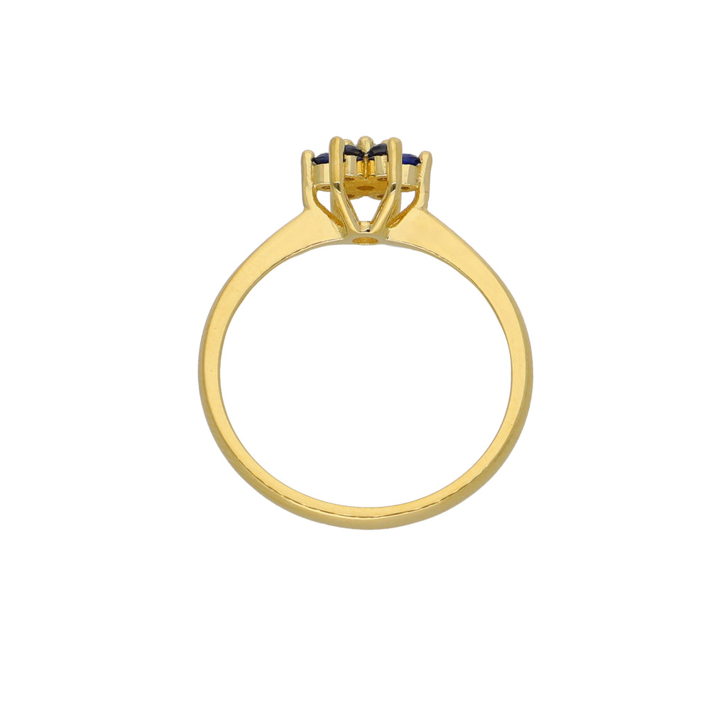 Anillo Oro Amarillo y Circones Rosetta AN-13742