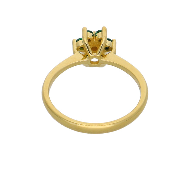 Anillo Oro Amarillo y Circones Rosetta AN-13743