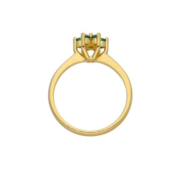 Anillo Oro Amarillo y Circones Rosetta AN-13743