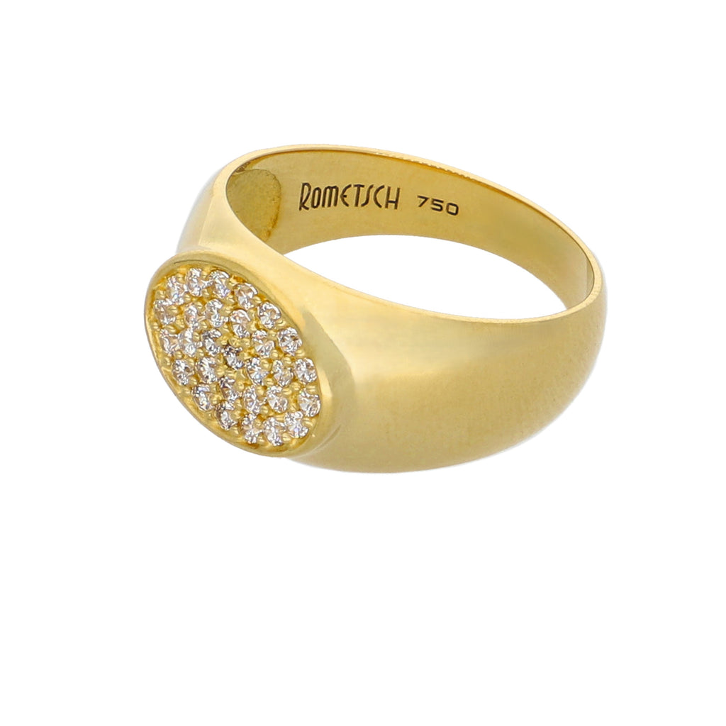 Anillo Oro Amarillo y Circones AN-13744