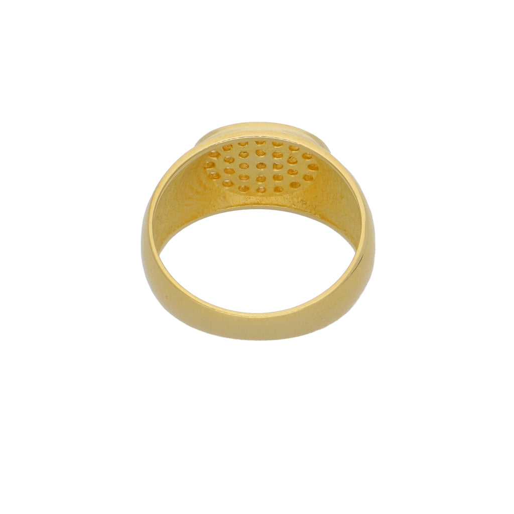 Anillo Oro Amarillo y Circones AN-13744
