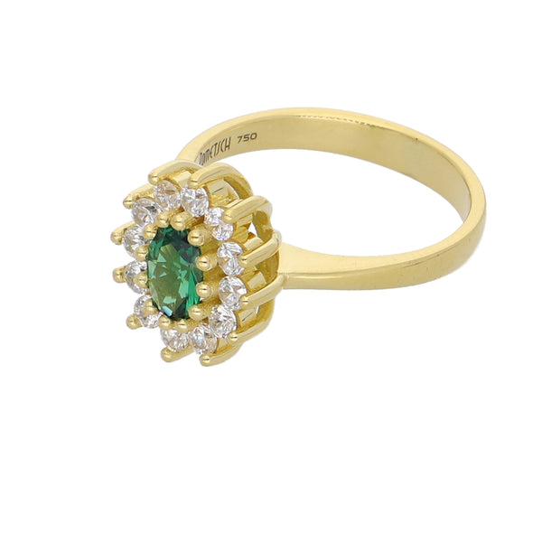 Anillo Oro Amarillo y Circones AN-13747